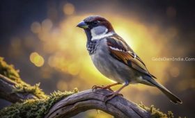 House Sparrow close-up on branch – World Sparrow Day 2026