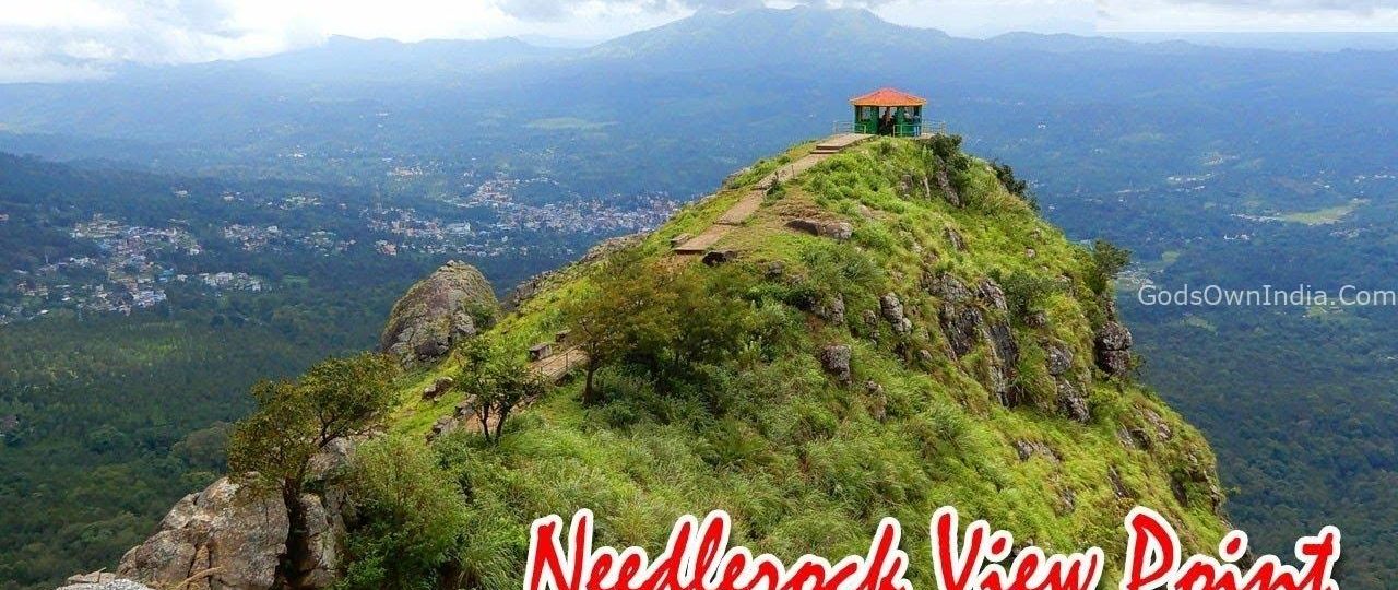 Aerial view of Mudumalai Tiger Reserve forest from Needle Rock peak.
