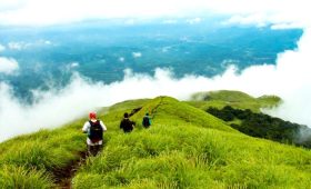 Trekkers on Chembra Peak trail in Wayanad