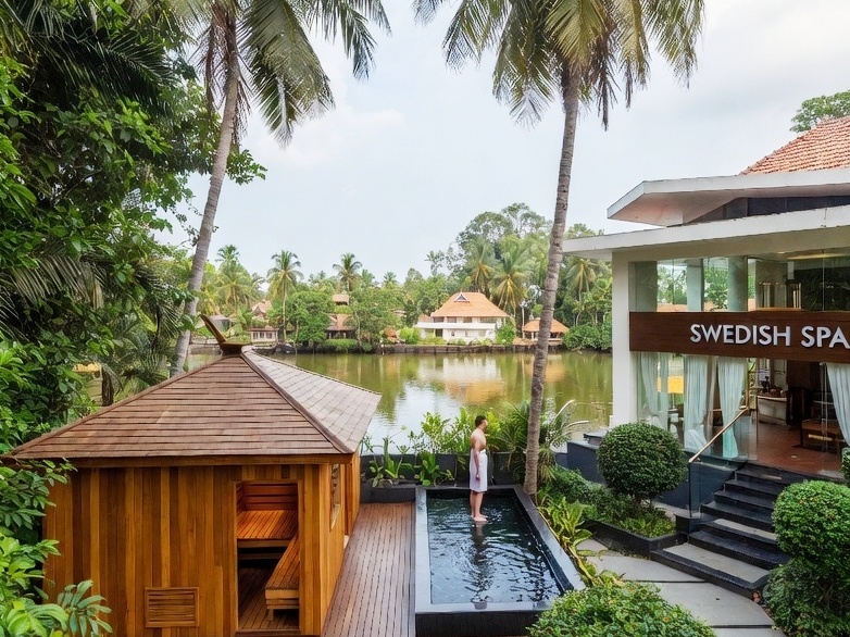Hot to cold plunge at Swedish Spa in Kerala