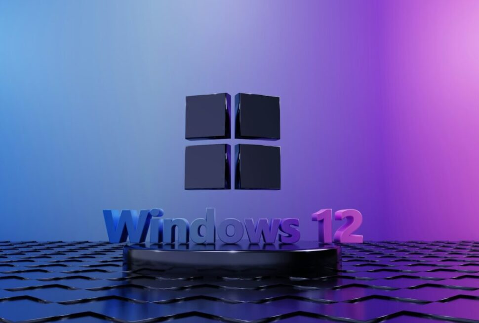 a purple and blue room with windows 12 on the wall