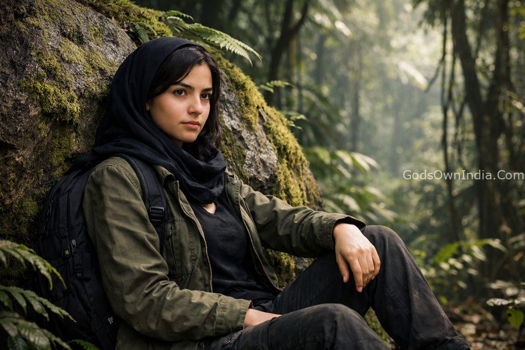 A powerful image representing the mental discipline required to survive when lost in the wilderness.