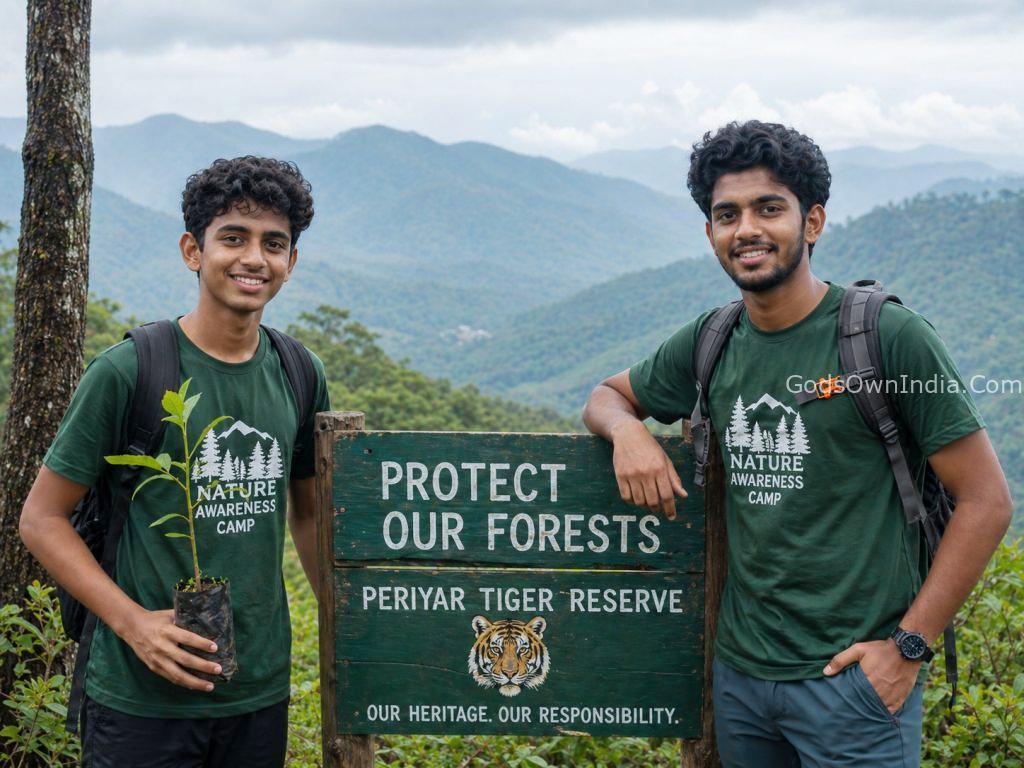 Kerala youth advocates for wildlife conservation in the Periyar Tiger Reserve.