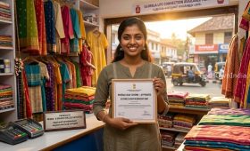 Young female entrepreneur in Kerala India successfully launching a small business through Mudra loan.