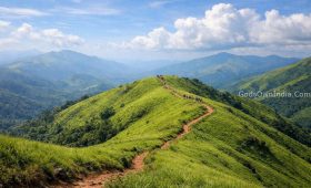 A visual guide to the terrain, showing the vastness of the area and the importance of staying on marked trails