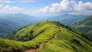 A visual guide to the terrain, showing the vastness of the area and the importance of staying on marked trails