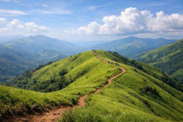 A visual guide to the terrain, showing the vastness of the area and the importance of staying on marked trails