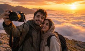 International tourists capturing the golden hour at Anappara View Point, Idukki.