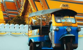 a modern electric Tuk-tuk