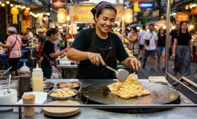 Thai banana pancake